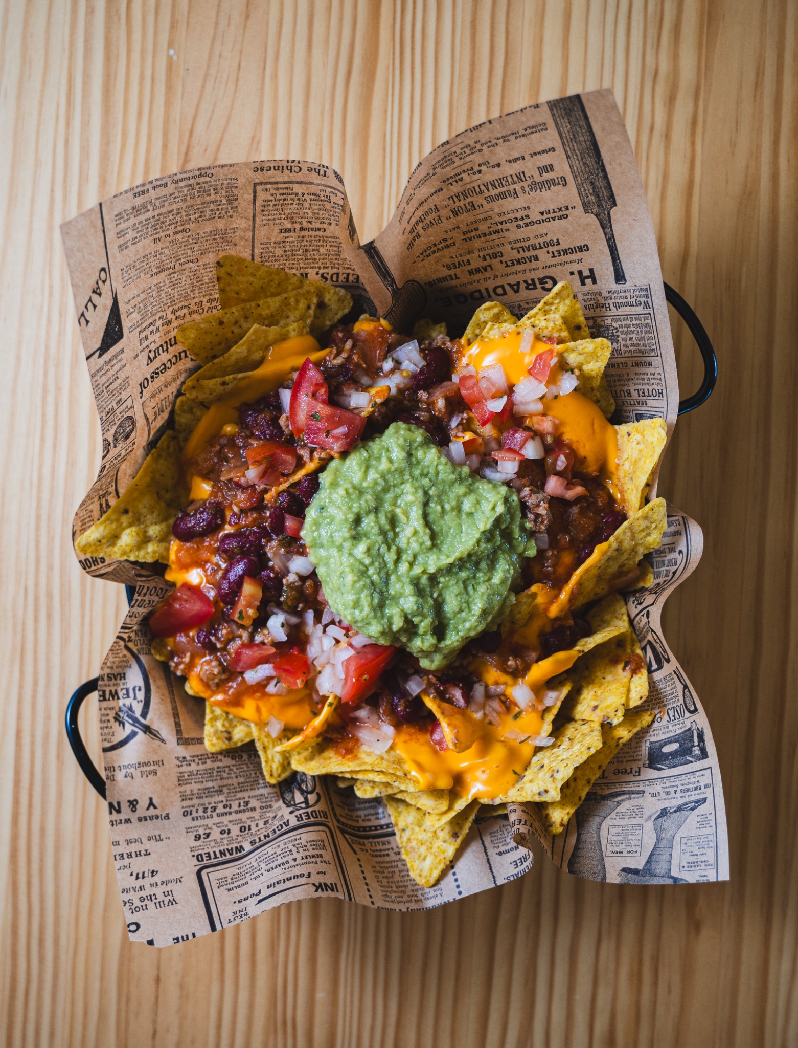 Nachos Retiro con guacamole